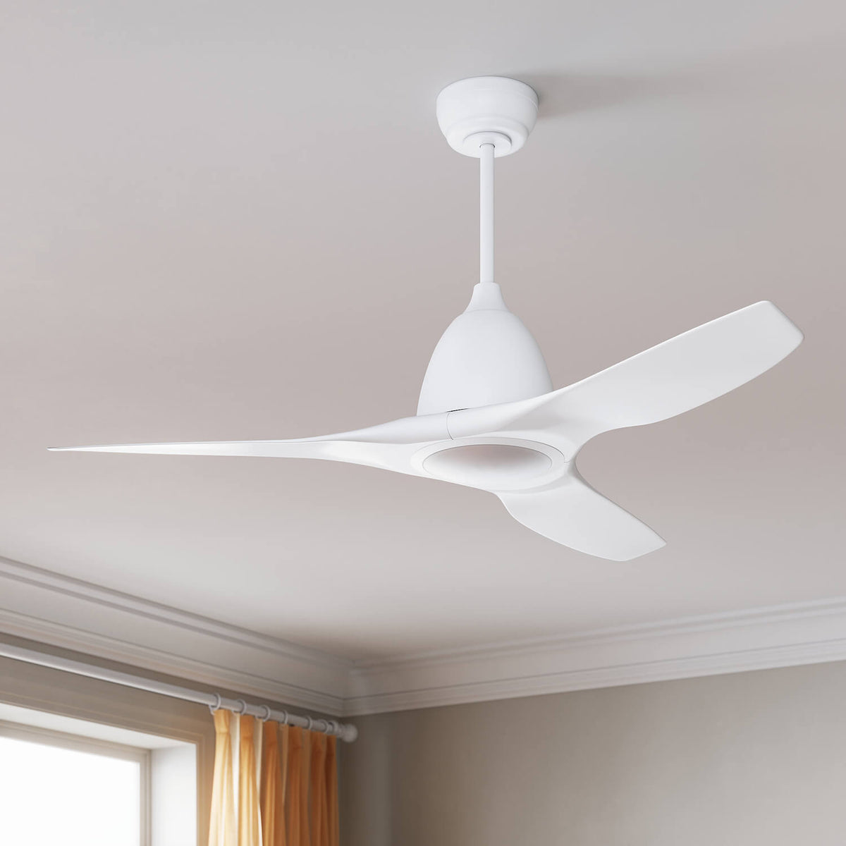 White 1630mm With 3 Colors LED Light 3 Blades Ceiling Fan DC Motor