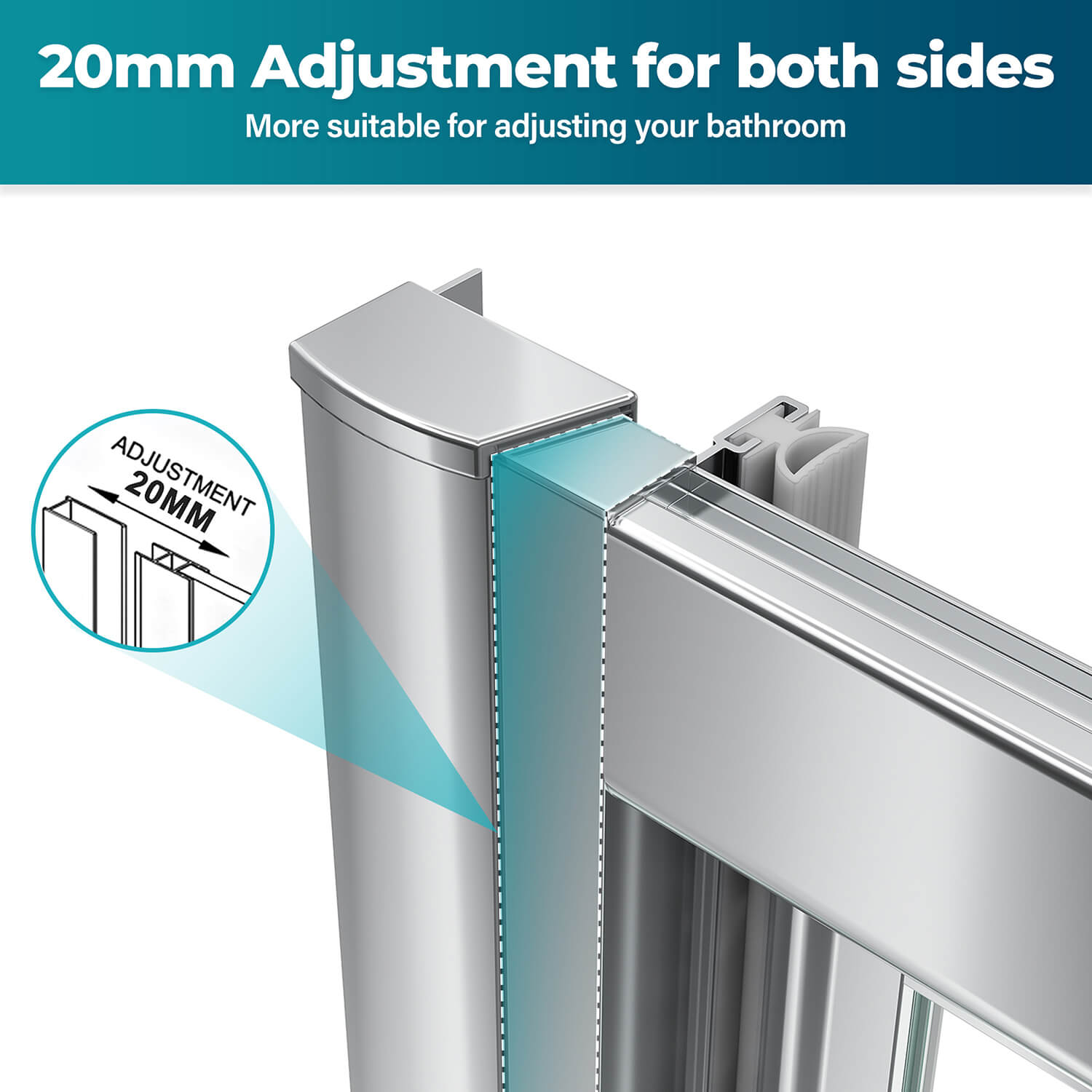 Space-Saving Folding Shower Screen Enclosure