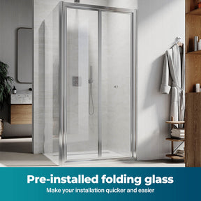 Space-Saving Folding Shower Screen Enclosure