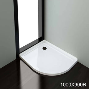 ELEGANT SHOWERS Light Weight Urethane-marble Curved Shower Base-900x1000mm - Elegant Showers AU