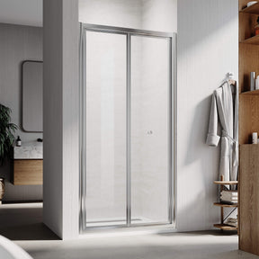 800/860/900/1000mm Framed Bifold Shower Door Wall to Wall Adjustable Fits