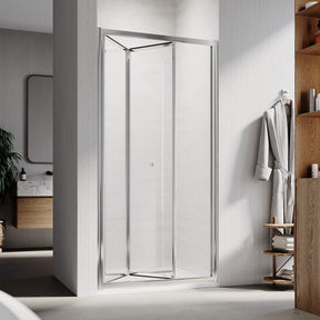 800/860/900/1000mm Framed Bifold Shower Door Wall to Wall Adjustable Fits