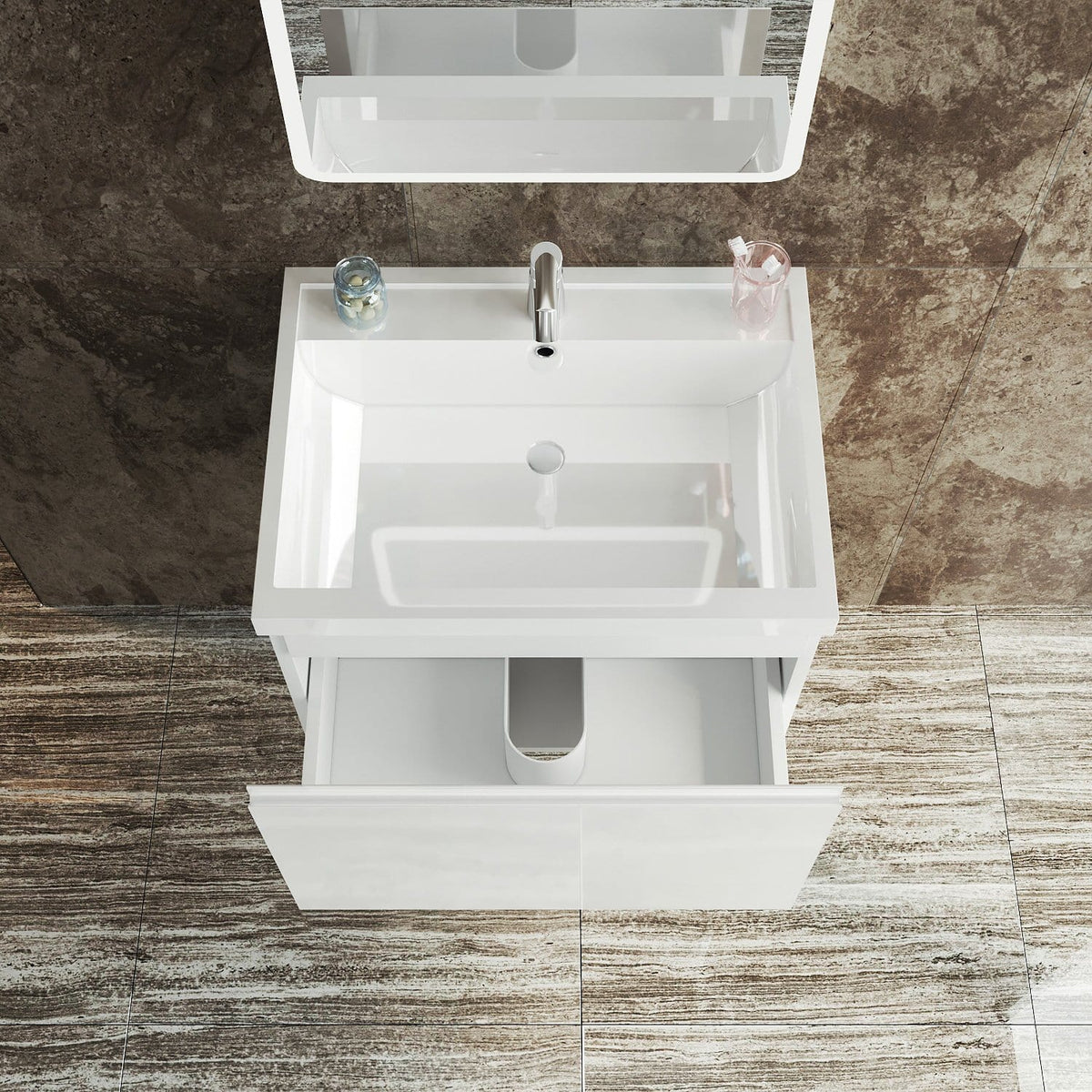 modern white wall mounted bathroom vanity units