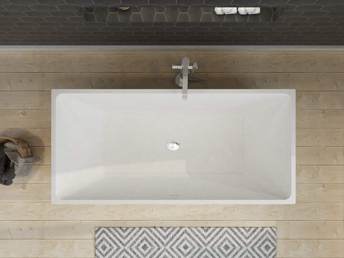 small space oval stone resin drop-in bath tubs