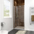 Elegant Showers Frameless Pivot Shower Door